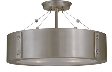 Framburg Oracle 4 - Light Satin Pewter with Polished Nickel Accents Flush Mount 5390 SP/PN
