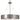 Framburg Oracle 4 - Light Satin Pewter with Polished Nickel Accents Dining Chandelier 5395 SP/PN