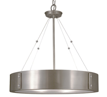 Framburg Oracle 4 - Light Satin Pewter with Polished Nickel Accents Dining Chandelier 5395 SP/PN