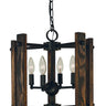 Framburg Modern Farmhouse 4 - Light Matte Black Dual Mount Chandelier 5400 MBLACK