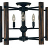Framburg Modern Farmhouse 5 - Light Matte Black Flush Mount 5401 MBLACK
