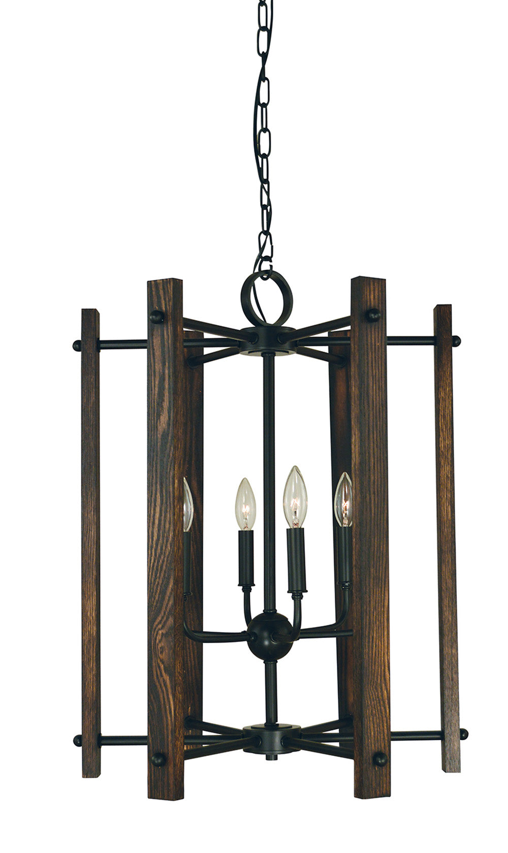 Framburg 6-Light Matte Black Modern Farmhouse Dining Chandelier