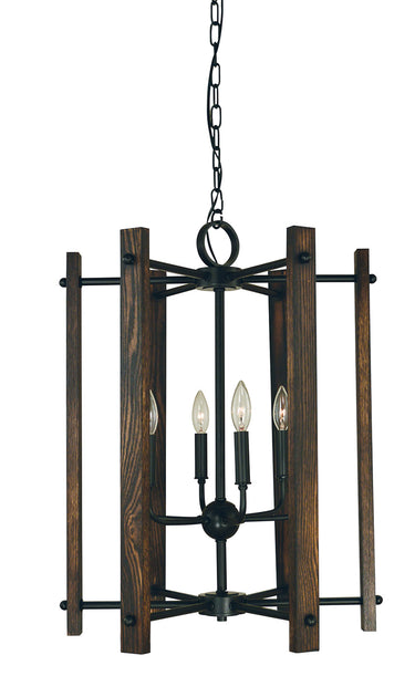 Framburg Modern Farmhouse 6 - Light Matte Black Dining Chandelier 5406 MBLACK
