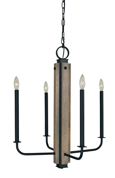 Framburg Loft 4 - Light Matte Black Dining Chandelier 5414 Mblack