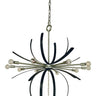Framburg Victoria 10 - Light Satin Pewter With Matte Black Dining Chandelier 5432 SP/Mblack