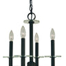 Framburg Metropolitan 4 - Light Matte Black Mini Chandelier 5444 Mblack