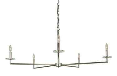 Framburg Muse 5 - Light Polished Nickel Dining Chandelier 5450 PN