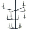 Framburg Muse 12 - Light Matte Black Foyer Chandelier 5452 Mblack