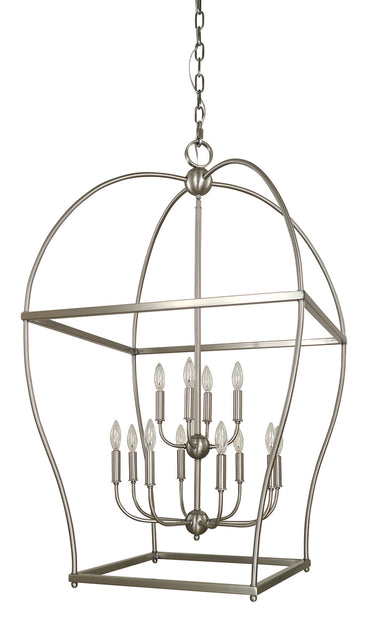 Framburg Kenmare 12 - Light Brushed Nickel Foyer Chandelier 5472 BN