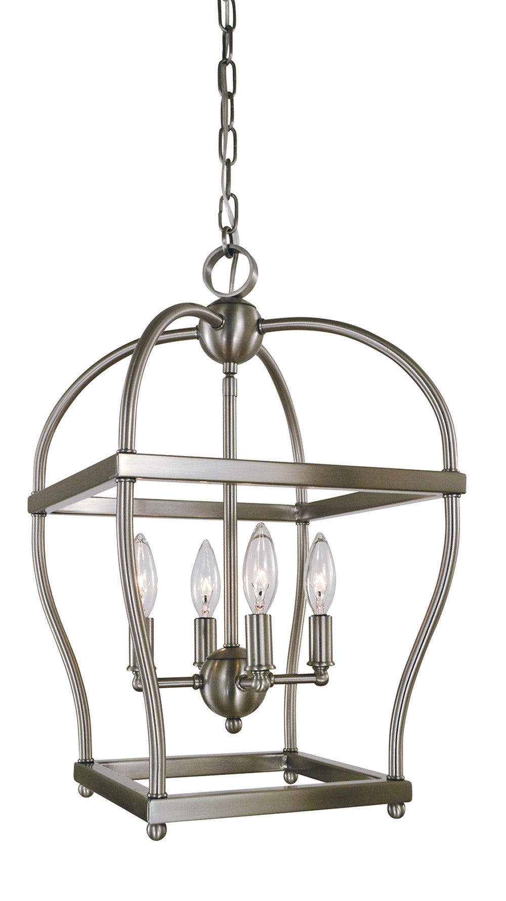 Framburg 4-Light Brushed Nickel Kenmare Mini-Chandelier