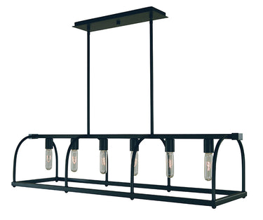 Framburg Kenmare 6 - Light Matte Black Island Chandelier 5476 MBLACK