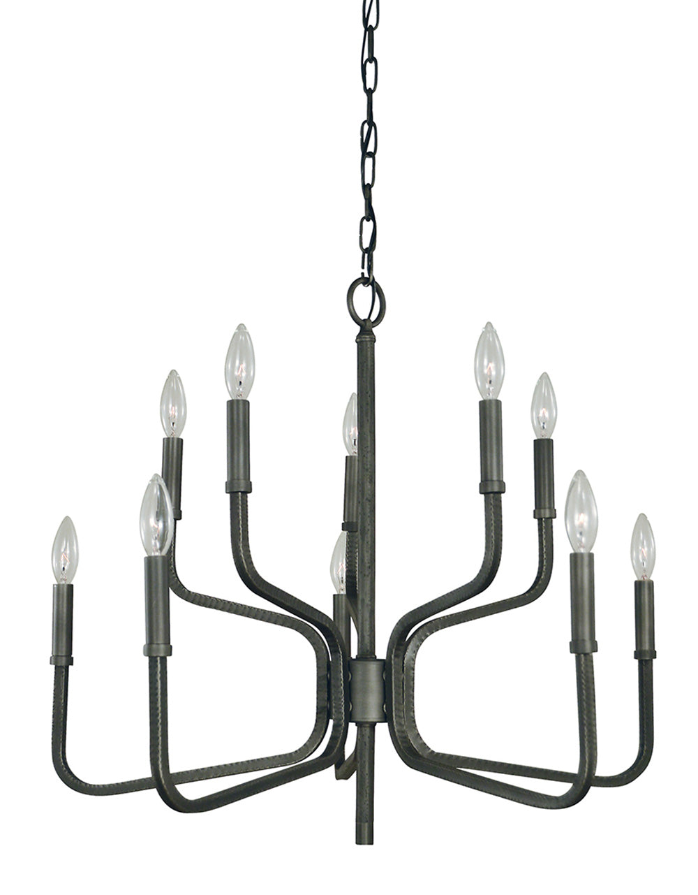 Framburg 10-Light Iron Heidelberg Dining Chandelier