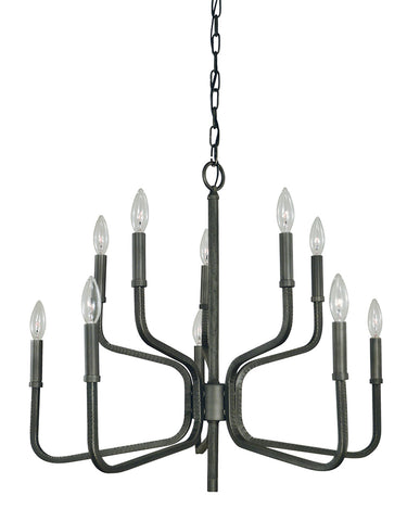 Framburg Heidleberg 10 - Light Iron Dining Chandelier 5480 IRON