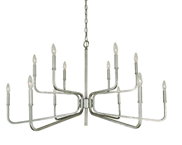 Framburg Heidleberg 12 - Light Satin Pewter Dining Chandelier 5484 SP