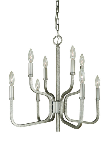 Framburg Heidleberg 8 - Light Satin Pewter Dining Chandelier 5488 SP