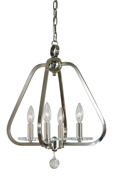 Framburg Triangulum 4 - Light Polished Nickel Mini Chandelier 5514 PN