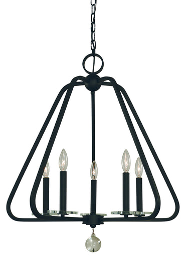Framburg Triangulum 5 - Light Matte Black Dining Chandelier 5515 MBLACK