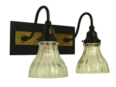 Framburg Houghton 2 - Light Matte Black and Antique Brass Wall Sconce 5612 MBLACK/AB