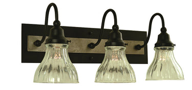 Framburg Houghton 3 - Light Matte Black and Brushed Nickel Wall Sconce 5613 MBLACK/BN