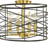 Framburg Boca 4 - Light Brushed Brass and Matte Black Flush Mount 5617 BR/MBLACK
