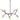 Framburg Kinetic 8 - Light Brushed Nickel and Matte Black Dining Chandelier 5632 BN/MBLACK