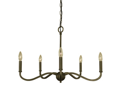 Framburg Heidelberg 5 - Light Iron Dining Chandelier 5640 IRON