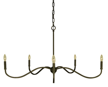 Framburg Heidelberg 5 - Light Iron Dining Chandelier 5647 IRON