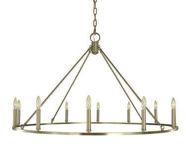 Framburg Midtown 12 - Light Brushed Nickel Dining Chandelier 5652 BN