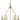 Framburg Midtown 6 - Light Brushed Brass Dining Chandelier 5656 BR