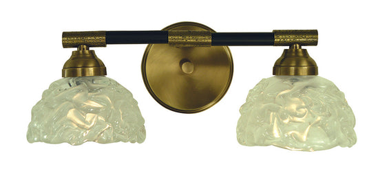 Framburg Stonebridge 2 - Light Antique Brass and Matte Black Wall Sconce 5662 AB/MBLACK