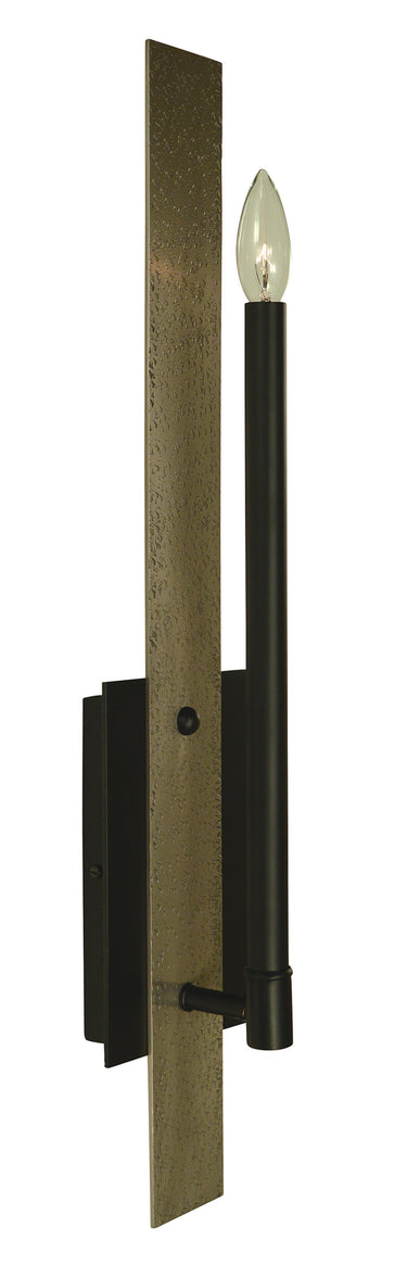 Framburg Sconces 1 - Light Matte Black and Brushed Nickel Wall Sconce 5678 MBLACK/BN