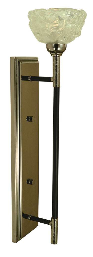 Framburg Sconces 1 - Light Polished Nickel and Matte Black Wall Sconce 5679 PN/MBLACK
