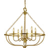 Framburg West Town 6 - Light Brushed Brass Dining Chandelier 5680 BR