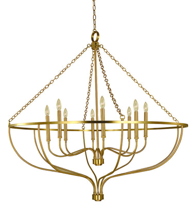 Framburg West Town 8 - Light Brushed Brass Foyer Chandelier 5688 BR