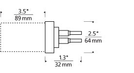 Tech Lighting MonoRail 2" Square Direct End Power Feed