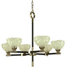 Framburg Stonebridge 6 - Light Polished Nickel/Matte Black Dining Chandelier 5696 PN/MBLACK