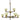 Framburg Stonebridge 9 - Light Antique Brass/Matte Black Dining Chandelier 5699 AB/MBLACK