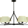Framburg Milford 8 - Light Matte Black Dining Chandelier 5708 MBLACK