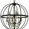 Framburg Olivia 9 - Light Matte Black Foyer Chandelier 5719 MBLACK