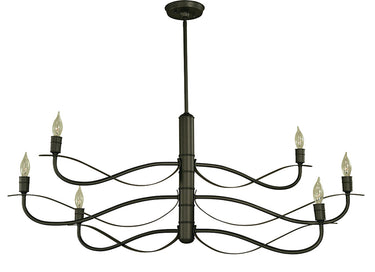 Framburg Telluride 6 - Light Iron Dining Chandelier 5720 IRON