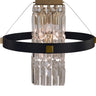Framburg Iris 5 - Light Brush Brass Matte Black Flush Mount 5732 BR/MBLACK