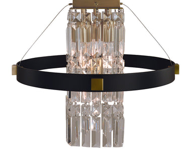 Framburg Iris 5 - Light Brush Brass Matte Black Flush Mount 5732 BR/MBLACK