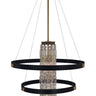 Framburg Iris 5 - Light Brush Brass Matte Black Chandelier 5735 BR/MBLACK
