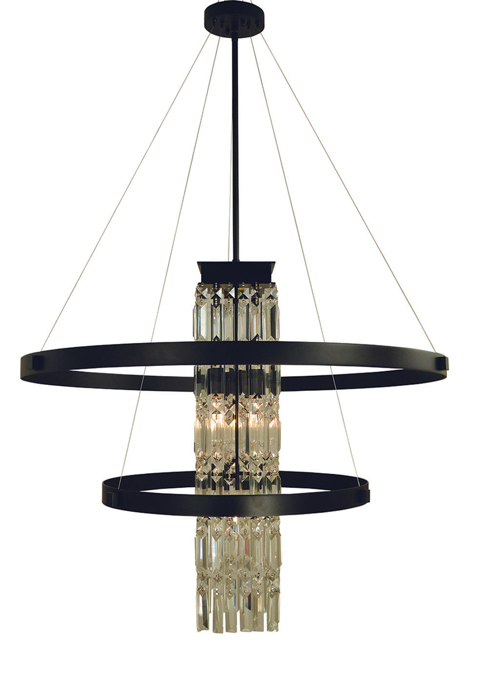 Framburg 5-Light Matte Black Foyer Iris Chandelier