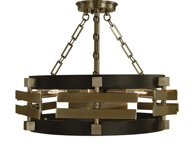 Framburg Eden 3 - Light Brush Nickel Matte Black Flush Mount 5740 BN/MBLACK