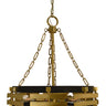 Framburg Eden 6 - Light Brush Brass Matte Black Chandelier 5746 BR/MBLACK
