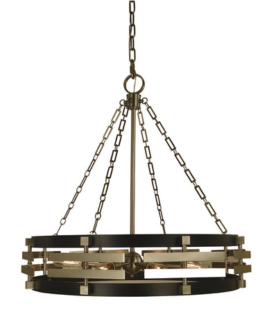 Framburg Eden 8 - Light Brush Nickel Matte Black Chandelier 5748 BN/MBLACK