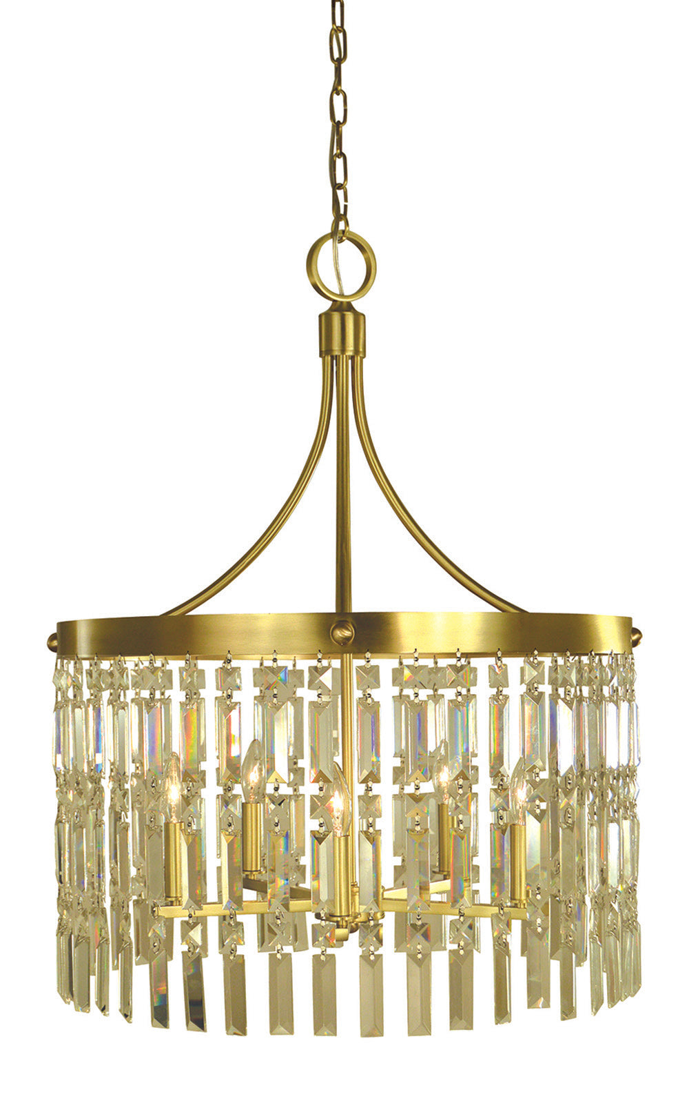 Framburg 5-Light Brushed Brass Holly Dining Chandelier