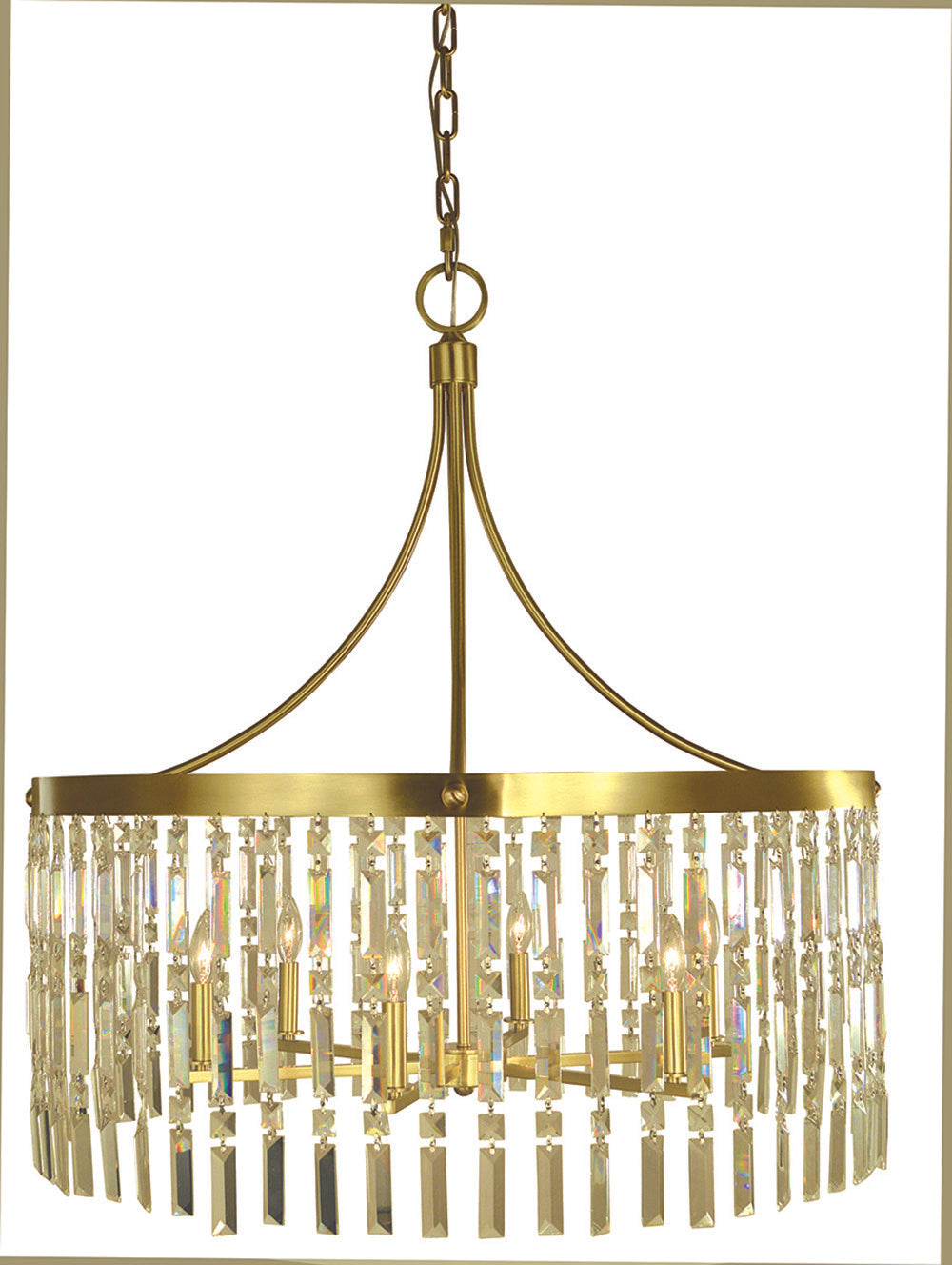 Framburg 6-Light Brushed Brass Holly Dining Chandelier