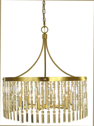 Framburg Holly 6 - Light Brushed Brass Dining Chandelier 5756 BR